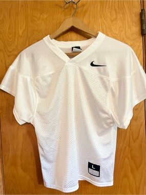 Nike Football Jersey Stitched Check Youth White Size L